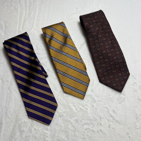 Brooks Brothers Tie Set - purple, Yellow, and Red - Picture 1 of 5